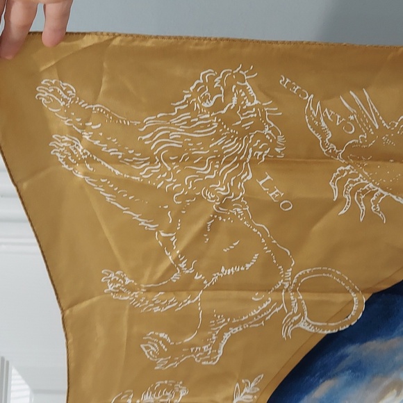 Silk Zodiac Print Scarf - Picture 2 of 4